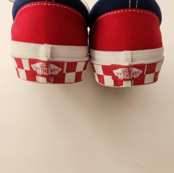 Vans Era skateboard shoes (BMX Checkerboard ) true blue/ red - Picture 5 of 8